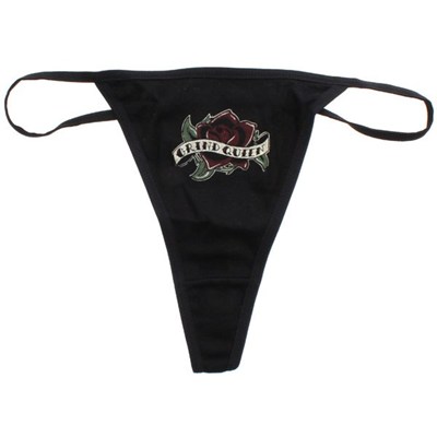 Rose Thong - Black