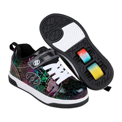 Dual Up Black/Rainbow/Foil Kids Heely X2 Shoe