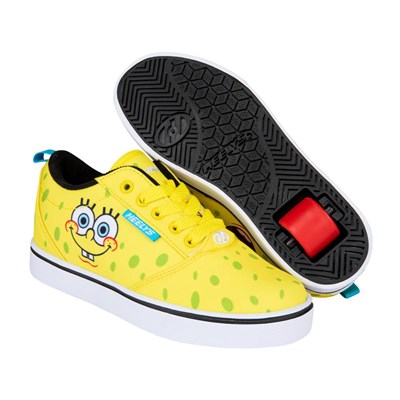 Pro 20 Prints Spongebob Yellow/Black/White/Multi Kids Heely Shoe