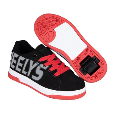 Split Black/Red Kids Heely Shoe