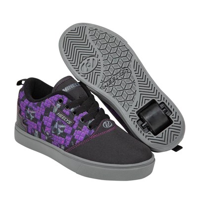 Heelys X Minecraft Pro 20 Black/Purple Kids Heely Shoe