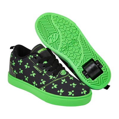 Heelys X Minecraft Pro 20 Green/Black/Green Kids Heely Shoe