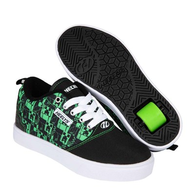 Heelys X Minecraft Pro 20 Prints Black/Green Kids Heely Shoe