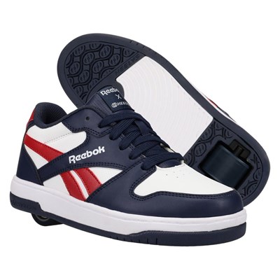 Heelys X Reebok BB4500 Low White/Navy/Flash Red Kids Heely Shoe