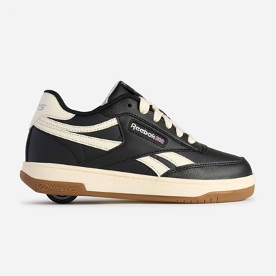 Heelys X Reebok Club C Black/Cream Kids Heely Shoe