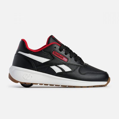 Heelys X Reebok Classic Black/White/Red Kids Heely Shoe