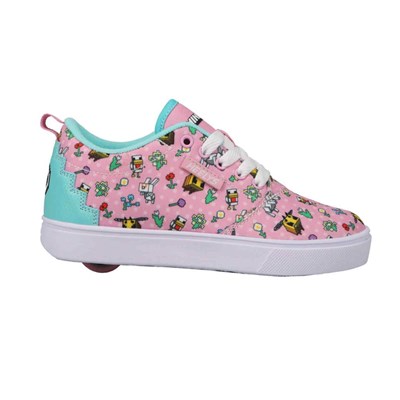 Heelys X Minecraft Pro 20 Prints Pink/Aqua Kids Heely Shoe