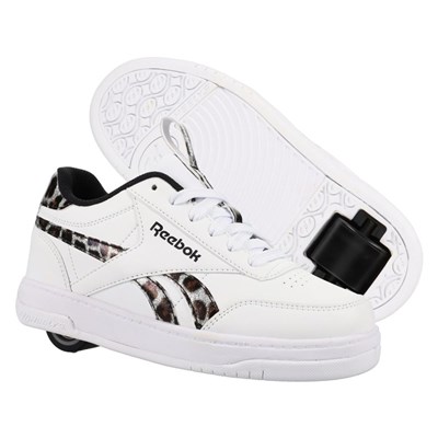 Heelys X Reebok CL Court Low White/Snow Leopard Kids Heely Shoe