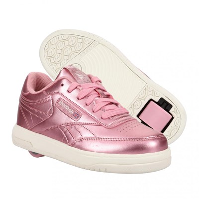 Heelys X Reebok Club C PU Rose Gold/Cream Kids Heely Shoe