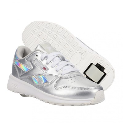 Heelys X Reebok Classic Silver/White Kids Heely Shoe