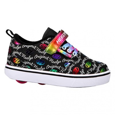 Pro 20 X2 Prints Black/White/Rainbow Kids Heely X2 Shoe