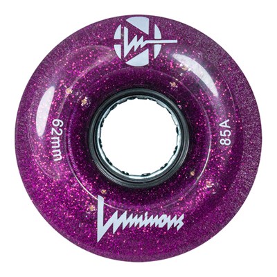 Luminous 62mm 85a Roller Skate Wheel - Purple Haze
