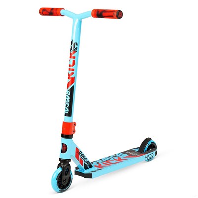 Madd Kick Mini Pro Rascal IV Stunt Scooter - Sky Blue/Red