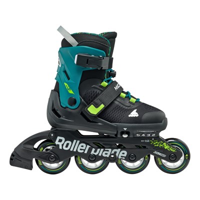 Microblade XT Kids Fitness Inline Skate - Black/Petrol Green