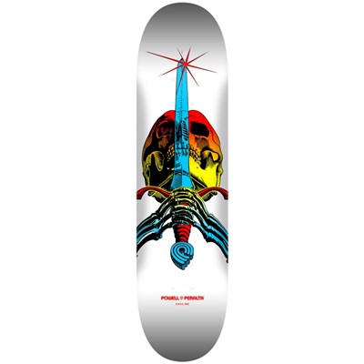 Skull & Sword Yellow Fade/White 8.25inch Skateboard Deck