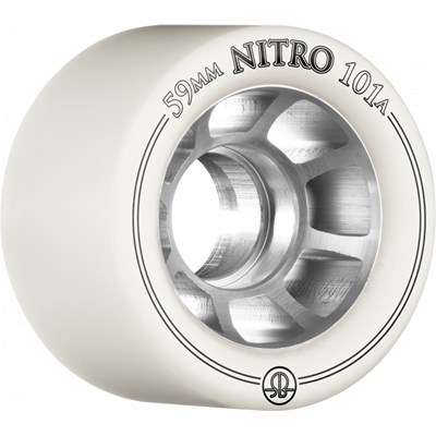 Nitro Speed 101a 59mm Roller Skate Wheels - White (8 Pack)