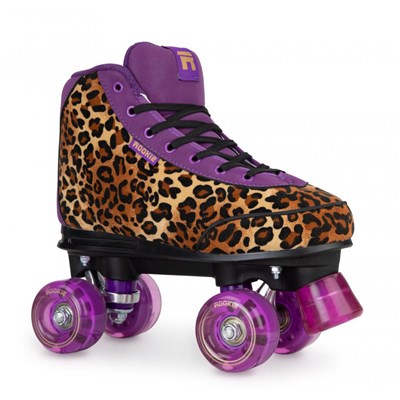 Harmony Leopard V2 Quad Roller Skates - Brown/Purple