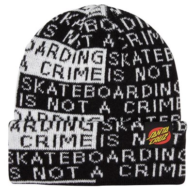 Not a Crime Beanie - Black/White