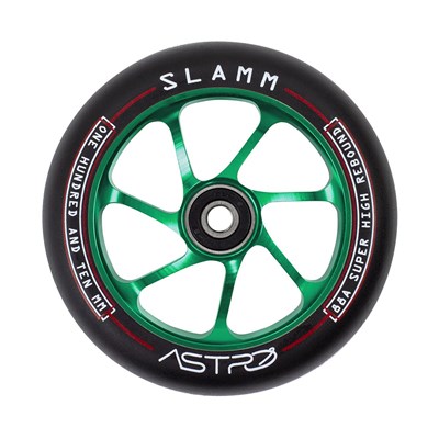 Astro 110mm Alloy Core Scooter Wheel and Bearings - Green