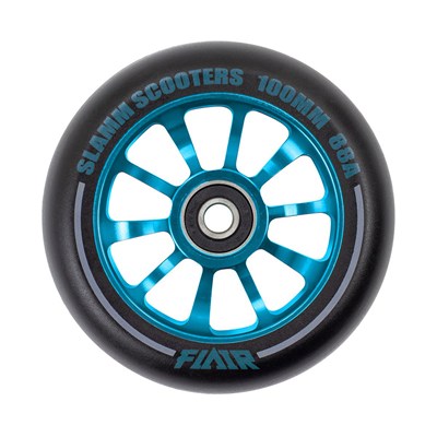 Flair 2.0 100mm Alloy Core Scooter Wheel and Bearings - Blue