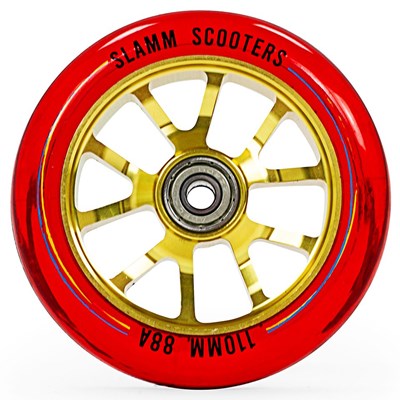 V-Ten II 110mm Ghost Alloy Core Scooter Wheel and Bearings - Red