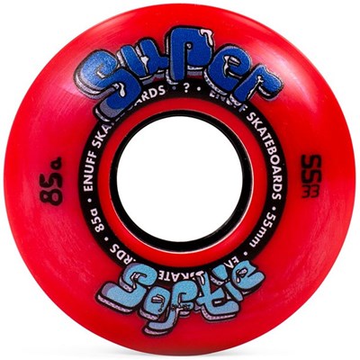 Super Softie 55mm Skateboard Wheels - Red