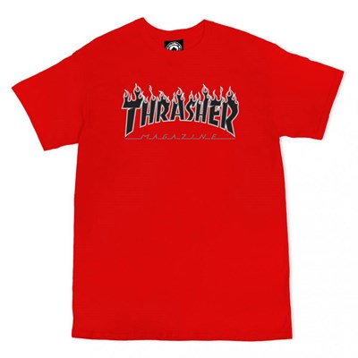 Flame Logo S/S T-Shirt - Red