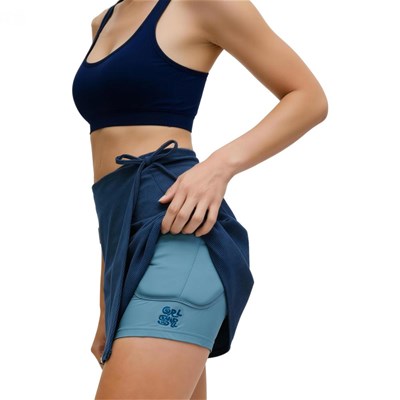 GrlSwirl Skortsaver - Blue/Grey