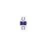 Elite Polished Silver/Silver/Purple Mens Watch ELT006