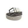 V Studds Leather Belt - Vintage White/Nickel