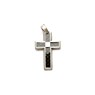 Tech Cross Silver Matte Pendant