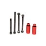 Scooter Cylinders Stunt Pegs inc. Axle - Red