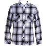 AV Plaid L/S Shirt - White Black