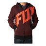 Tainted Zip Front Hoody - Heather Burgundy