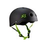 Lifer LIT Helmet - Black Matt with Green Strap