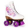 Butterfly White Adjustable Kids Artistic Quad Roller Skates