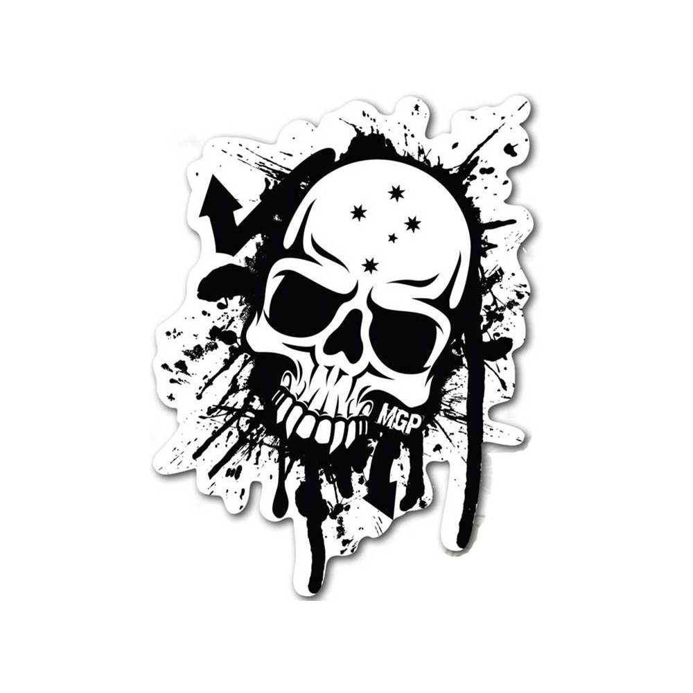 MGP Black & White Skull Sticker