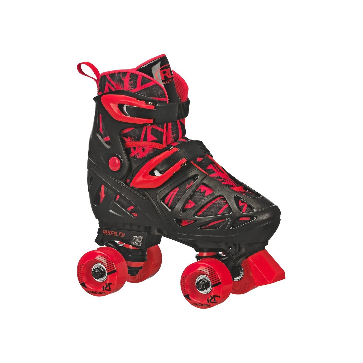 Trac Star V2 Black/Red Quad Roller Skates