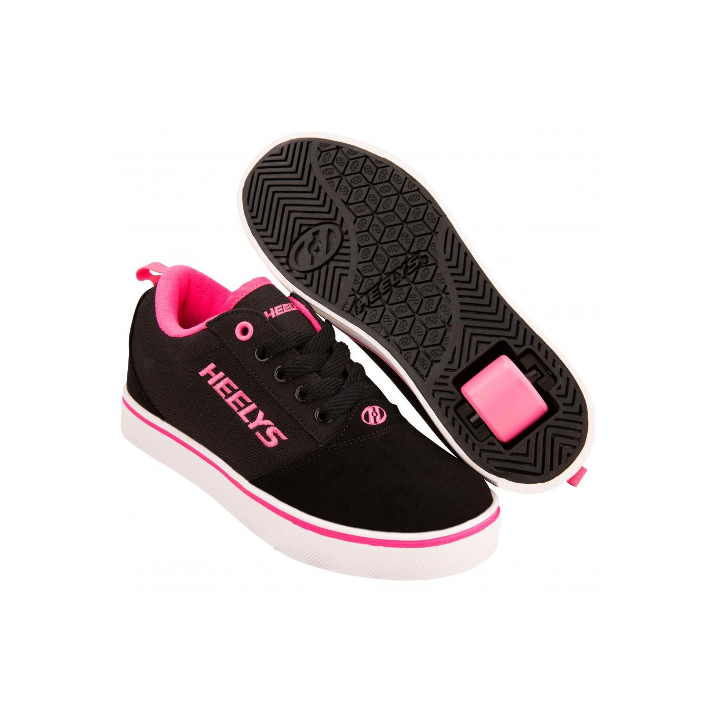 Pro 20 Black/Pink/Nubuck Kids Heely Shoe
