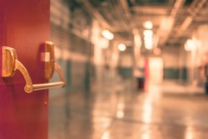 Fire door and corridor