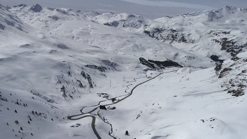 A winter on the road - Julier Pass, Switzerland
