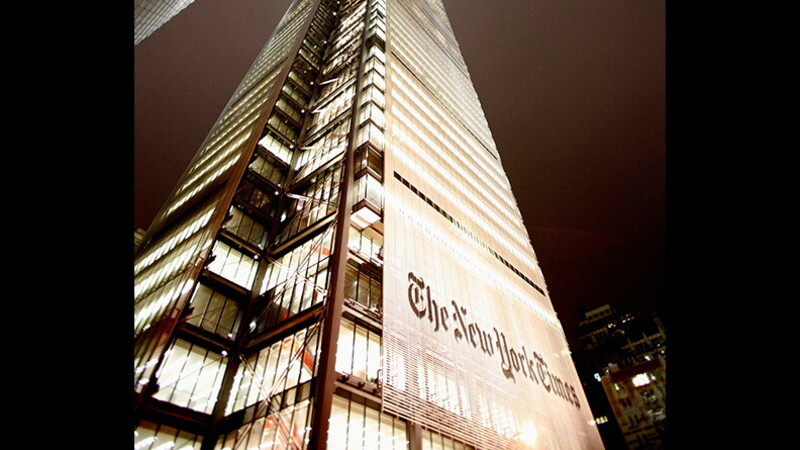 The New York Times Headquarters on 8th Avenue between 40th and 41st street in New York City
