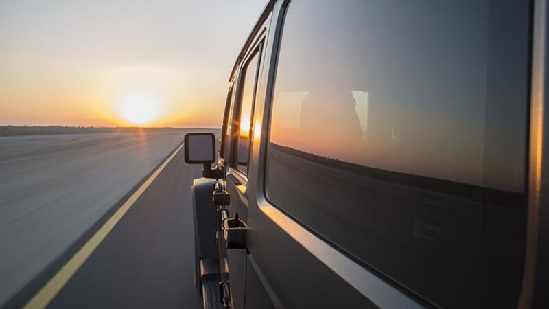 Off road car in the desert