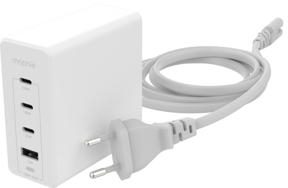 Mophie Speedport 120 kan også oplade en bærbar pc.