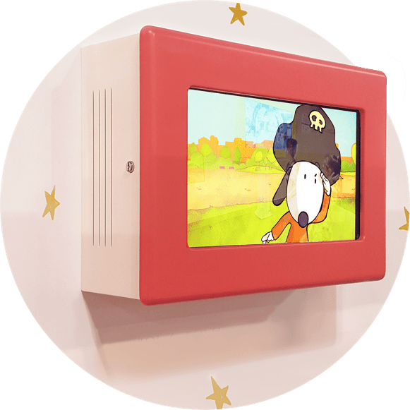 Terminales de video de dibujos animados