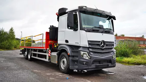 New 2025 Mercedes-Benz Actros 2536L 26T FASSI F275 Flatbed img