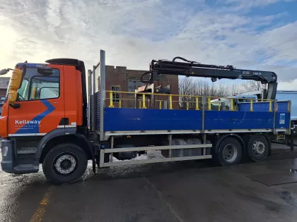2019 DAF 75 6X2 BRICK GRAB WITH HIAB CRANE img