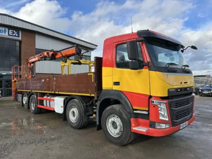 VOLVO FM 8X2 *EURO 6* 32 TONNE DROPSIDE CRANE 2019 - YK69 NGX img