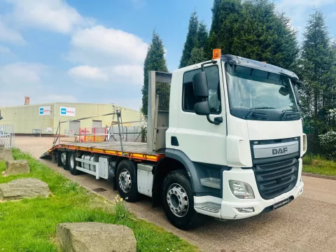 DAF CF 400 2017 (67) EURO 6, 8X2 REAR LIFT & STEER AXLE CHEESEWEDGE BEAVERTAIL img