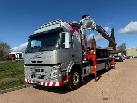 VOLVO FM500 2014 EURO 6, 6X2 FLAT C W CORMACH 45 TON REMOTE CRANE img